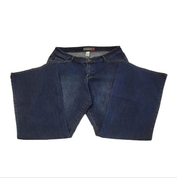 Jeans Bootcut Stretch Lane Bryant Venezia - Taille Plus 1, Rouge Triangle, Occasion Très Bon état